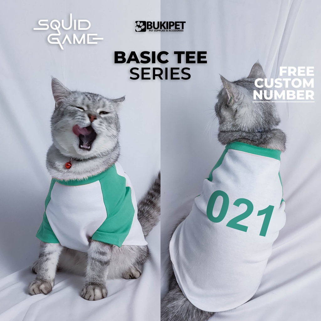 baju kucing anjing kelinci monyet lucu murah aksesoris hewan kecil - BUKI BASIC TEE SPECIAL EDITION SQUID GAME