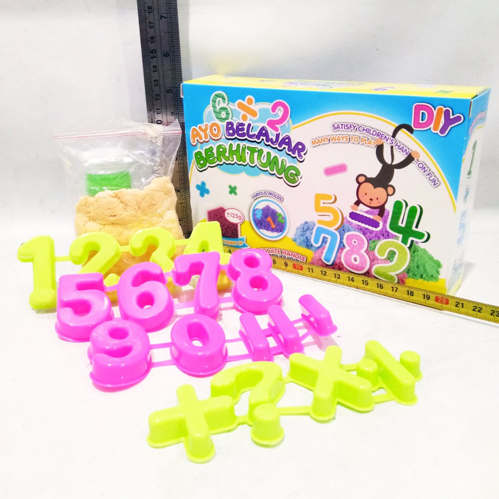 Mainan Anak pasir pasiran kinetik - pasir ajaib - pasir kinetik angka / pasir ice cream 150gr - sh230 / sh1085