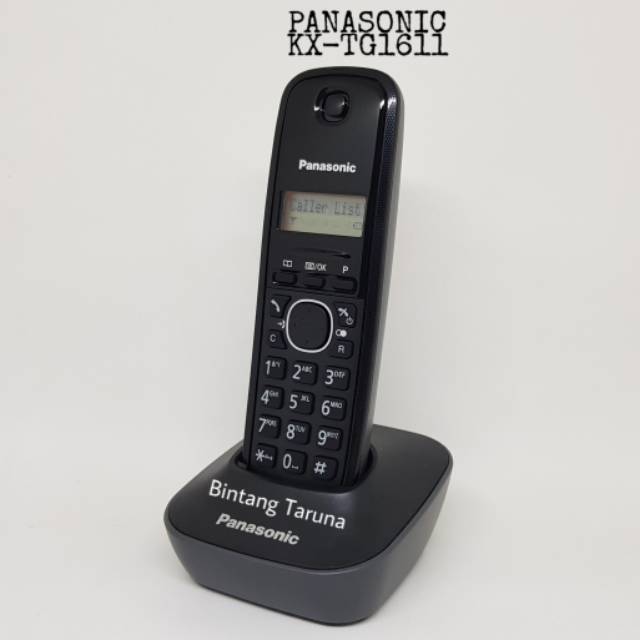 Telepon Wireless Panasonic KX-TG1611 Wireless Panasonic TG1611 (Hitam)