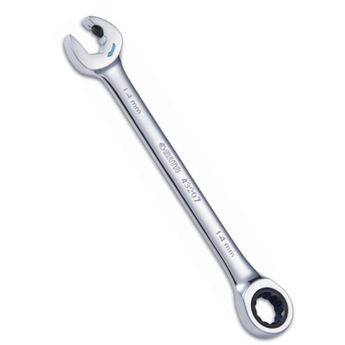 Kunci RIng Pas Ratchet Wrench 18 mm Combination Double 43614 SATA TOOLS