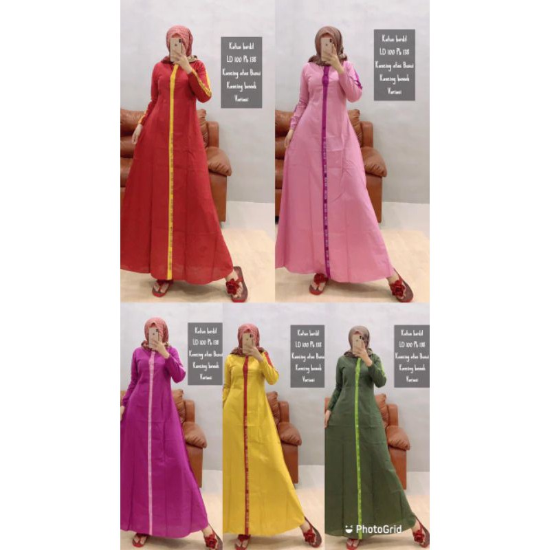 BISA SERAGAMAN  gamis inayah katun bordir / gamis inayah / gamis wanita kekinian