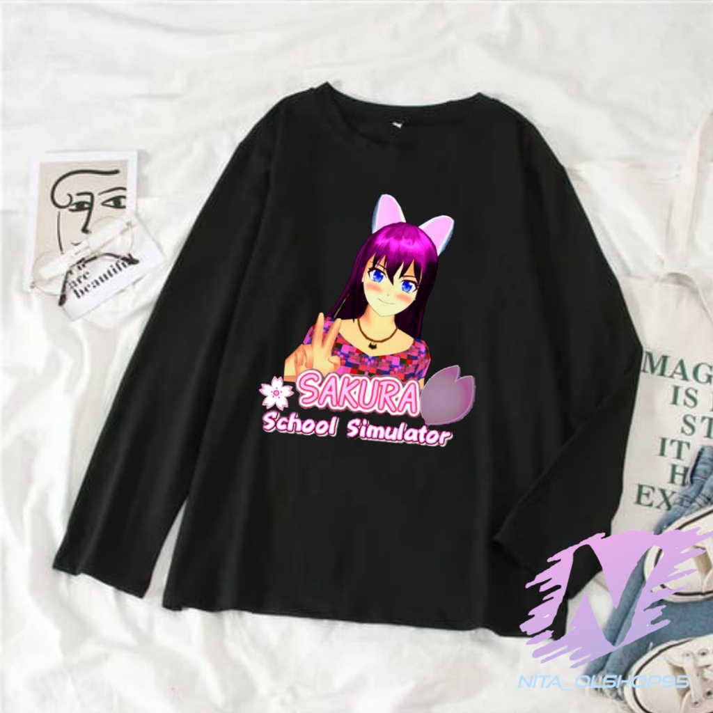 SAKURA SCHOOL SIMULATOR TERBARU kaos anak lengan panjang sakura school simulator baju kaos anak sakura