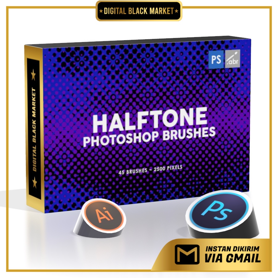 45 Halftone - Photoshop Stamp Brushes