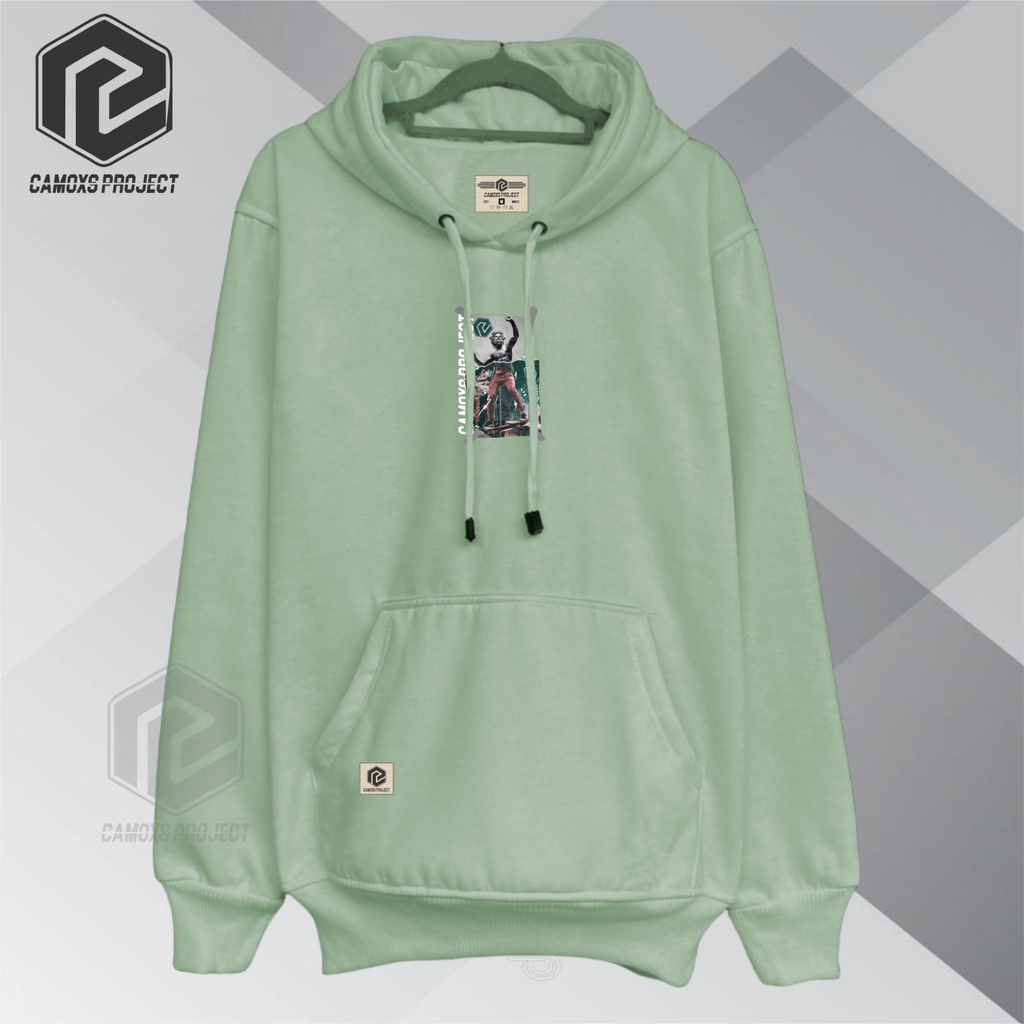 Sweater Hoodie Cowok Oversize Hodie Aesthetic Hijau Mint Sweter Distro Kota Bandung Suiter Terbaru Terlaris Kekinian Hudie Unisex Pria Wanita