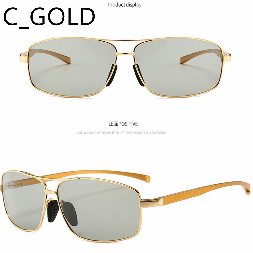 UV400 Kacamata Terpolarisasi Pria Wanita Photocromic Siang Malam Kualitas Premium-5