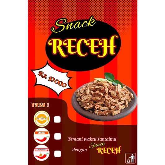 

snack receh ( basreng pedas daun jeruk,pedas manis daun jeruk,original daun jeruk )
