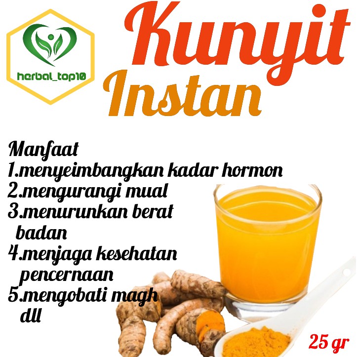 

kunyit instan alami 20 gr tanpa bahan pengawet jamu