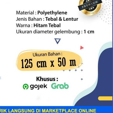 

♪ PLASTIK BUBBLE WRAP HITAM TEBAL 125 CM x 50 M DELKOMAS ❇