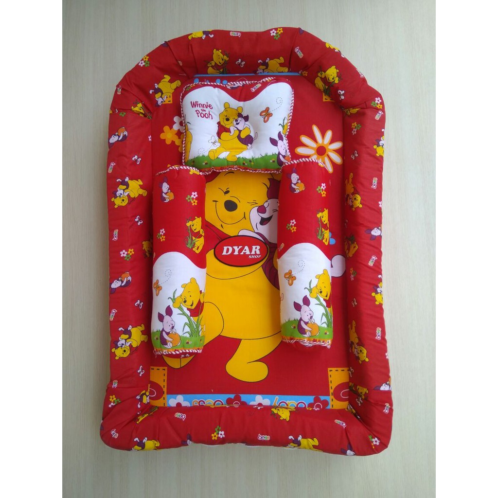 Kasur winnie the pooh Merah kelambu bayi KOLAM BABY BESS | kasur baYI TENDA | matras bayi-2