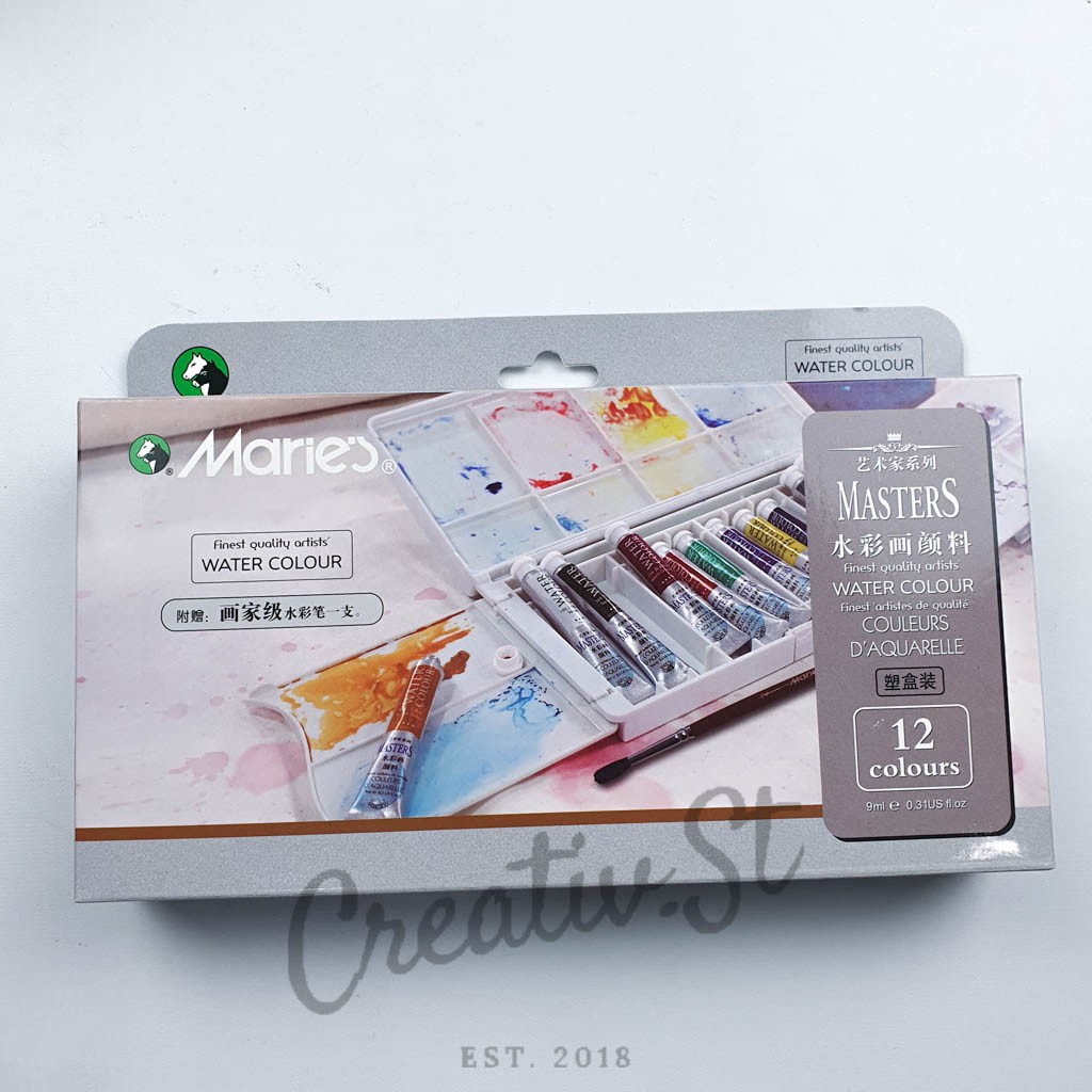 

MARIES Masters Cat Air Water Color 12 Warna 9 Ml W-8012 Set Cat Air Watercolor