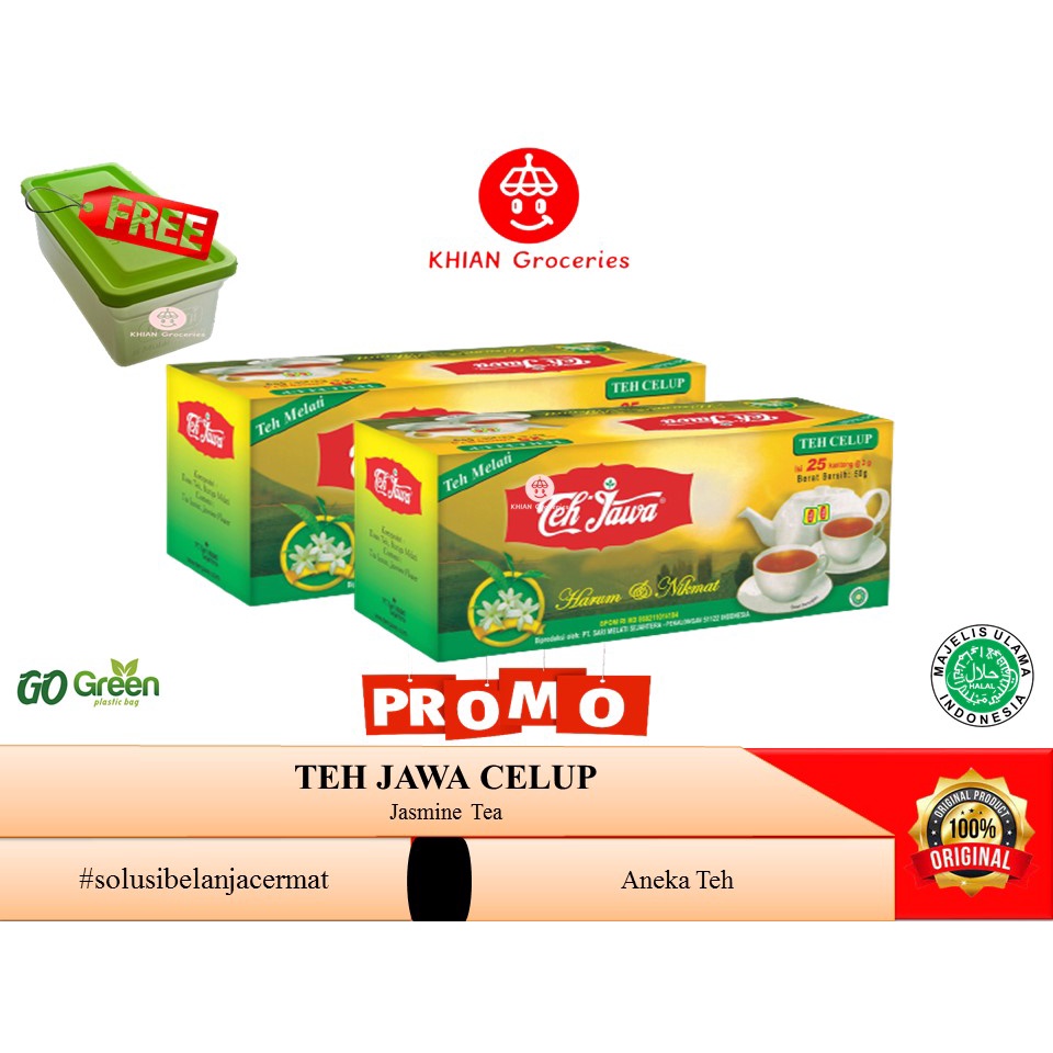 

Teh Jawa Celup Teh Melati Jasmine Tea 50 gr 25 Bags Non Amplop