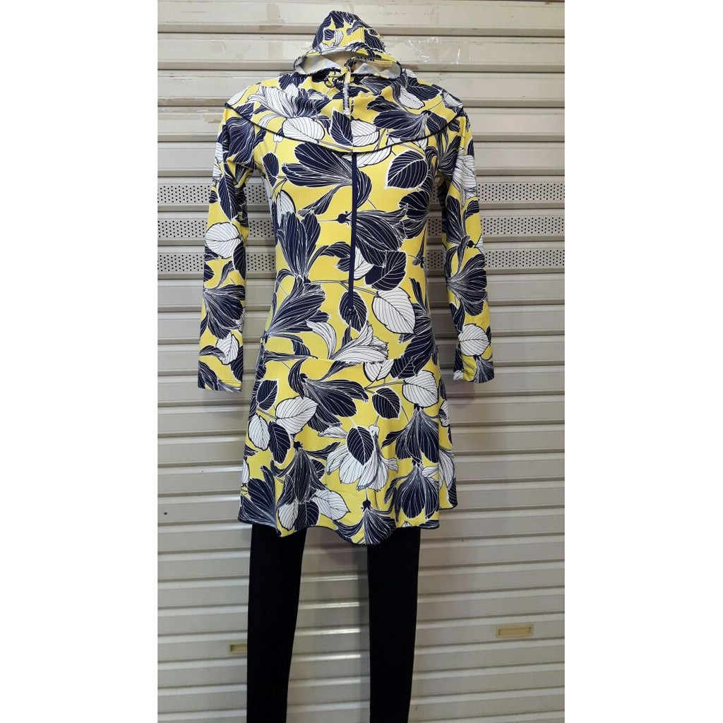 Baju renang wanita muslim muslimah dewasa motif bunga w03