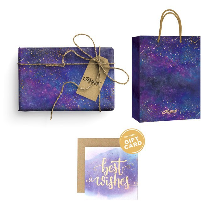 

Paket Paper Bag, Kertas Kado & Kartu Harvest Gift Set - Galaxy Wishes