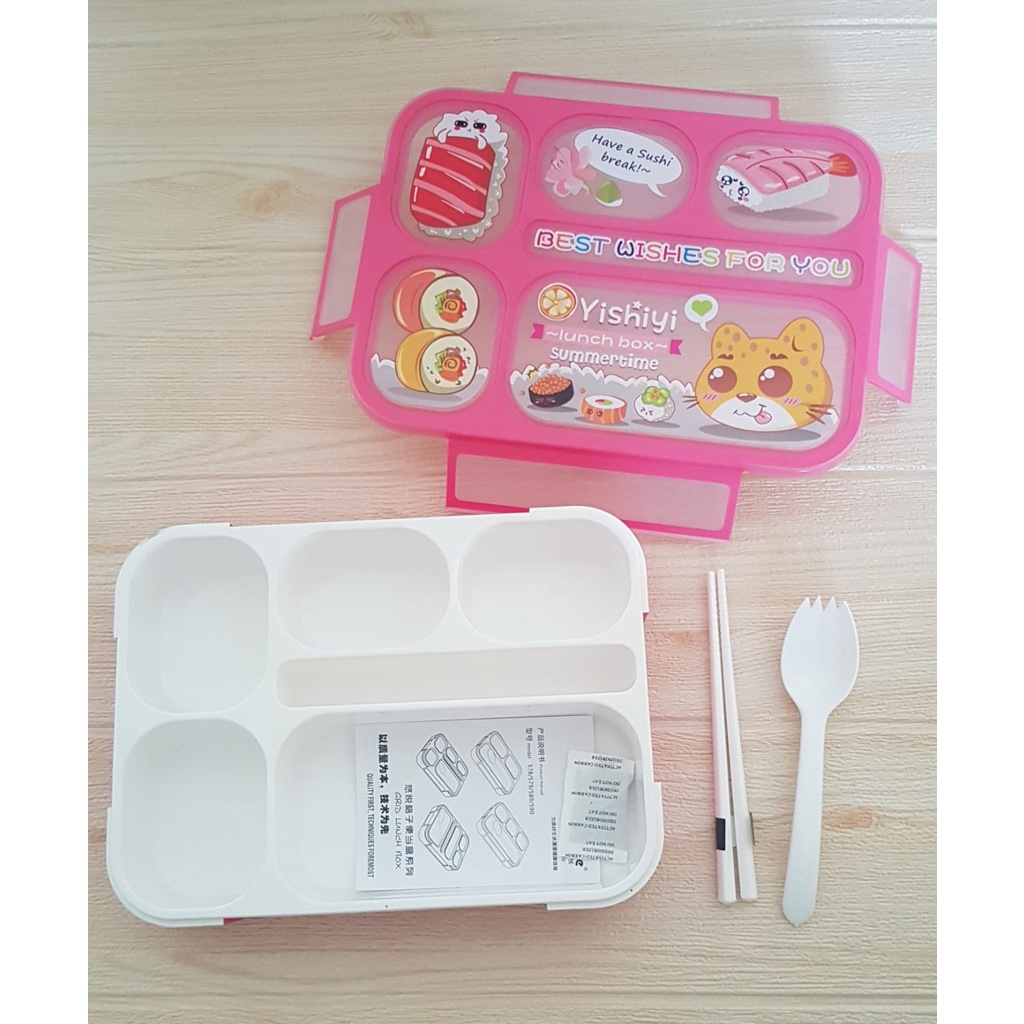 Kotak Makan / Lunch Box Bento 6 Sekat Catalina
