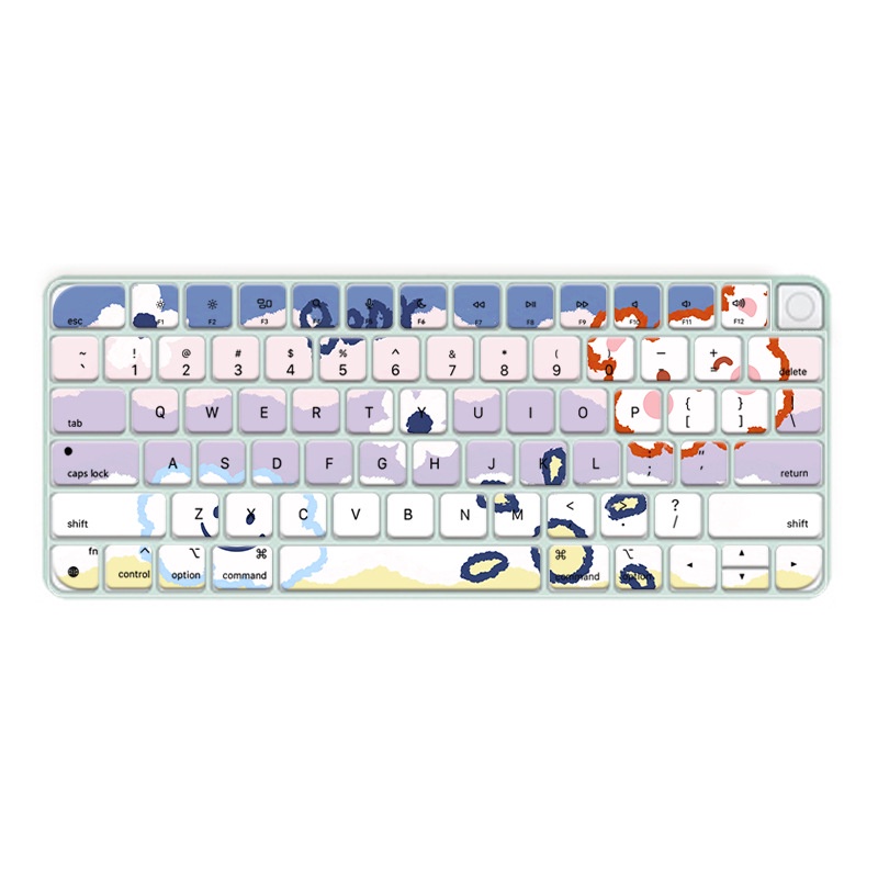 Cover Pelindung Debu Motif Kartun Bunga Bahan Silikon Untuk Keyboard Apple Magic Control 2021A2405 A2450