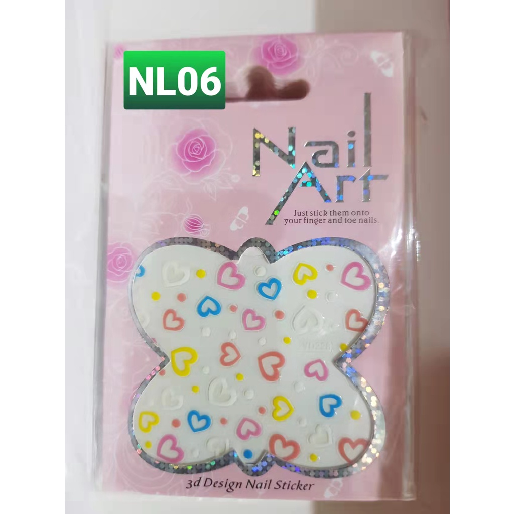 sticker kuku 3D motif lucu lucu elegan REAL PICTURE