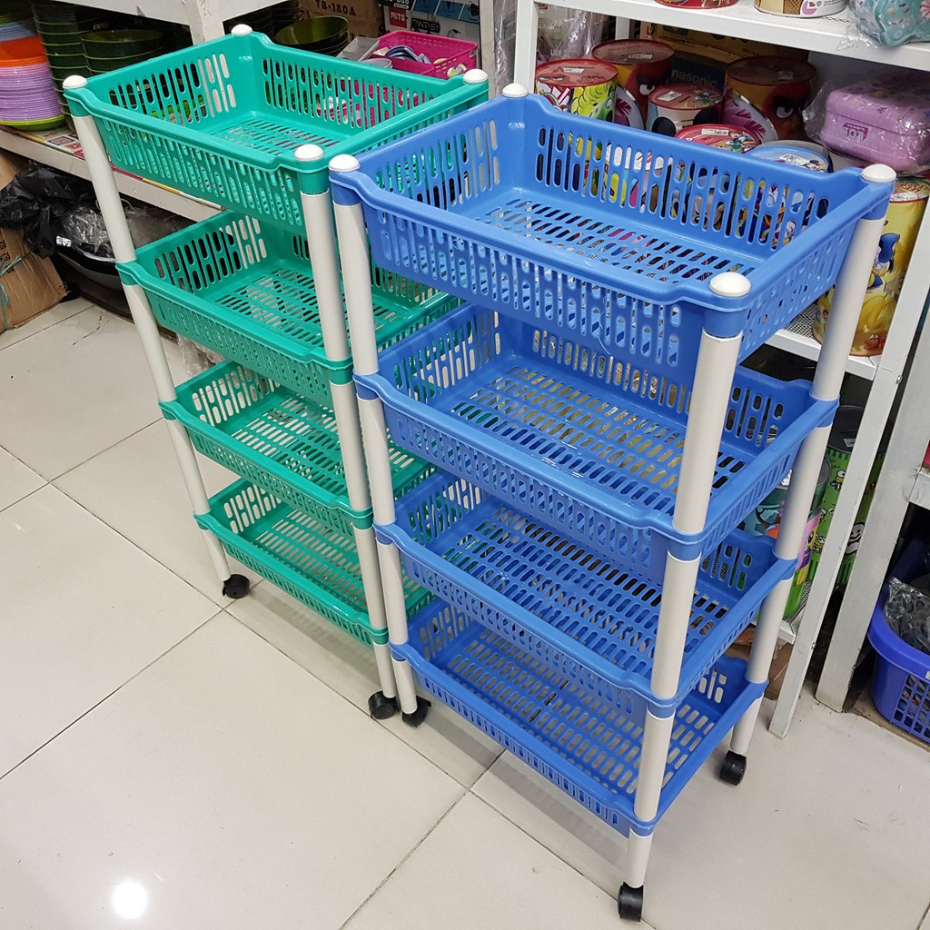jual phylia 1081as rak salon serbaguna 4 tingkat beroda bongkar