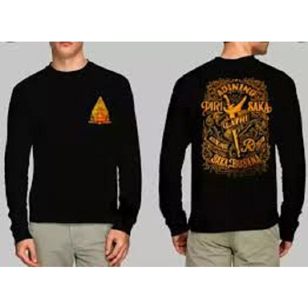 KMV T-SHIRT KAOS WAYANG AJINING SAKA LATHI LENGAN PANJANG - KAOS DISTRO PRIA JAWA CULTURE MURAH