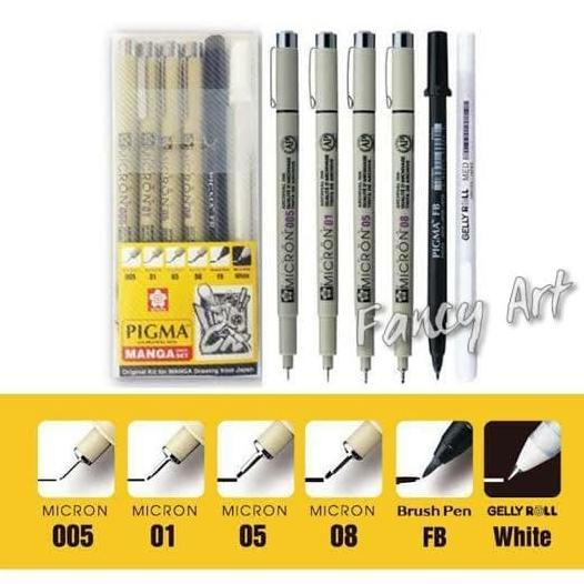 

Sakura Pigma Manga Basic Set ( Micron - FB - Gelly Roll )