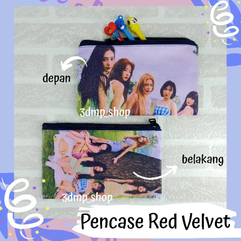 Pencase Tempat Kotak Pensil Red velvet