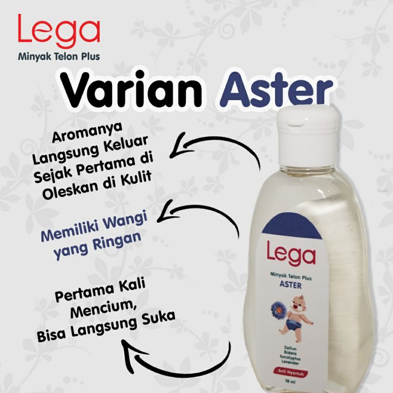 Lega Minyak Telon Plus Acasia,Aster &amp; Rose | Lega Minyak Kayu Putih