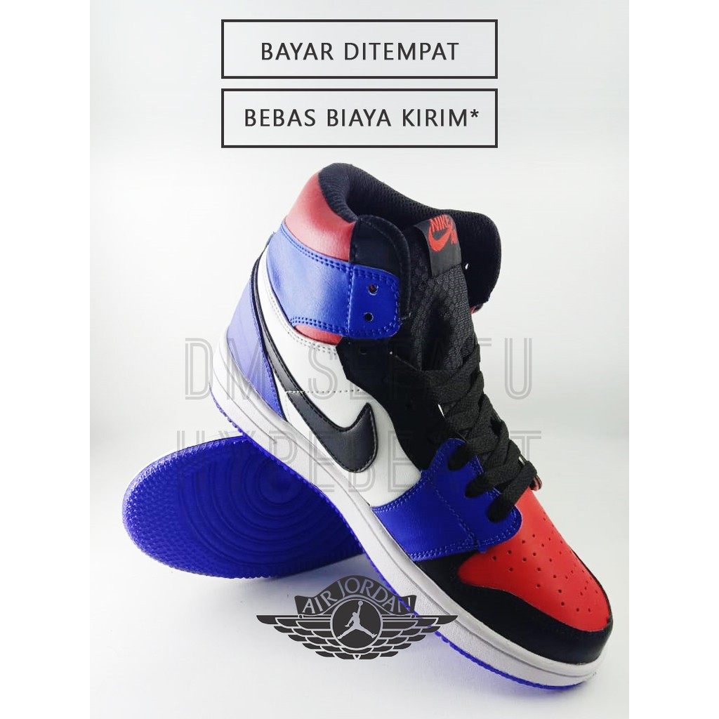 air jordan blue red and white