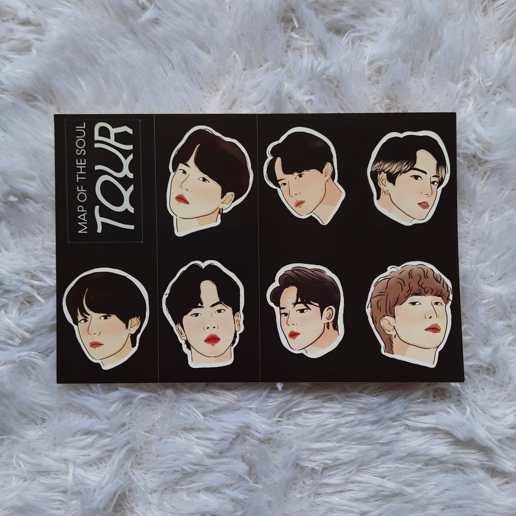 STICKER BANGTAN TOUR 2019 NAMJOON SEOKJIN JHOPE SUGA JIMIN TAEHYUNG JUNGKOOK