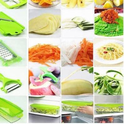 ♛Termurah♛ JC Nicer dicer plus alat pemotong berbagai buah dan sayuran .,..,.,.,.