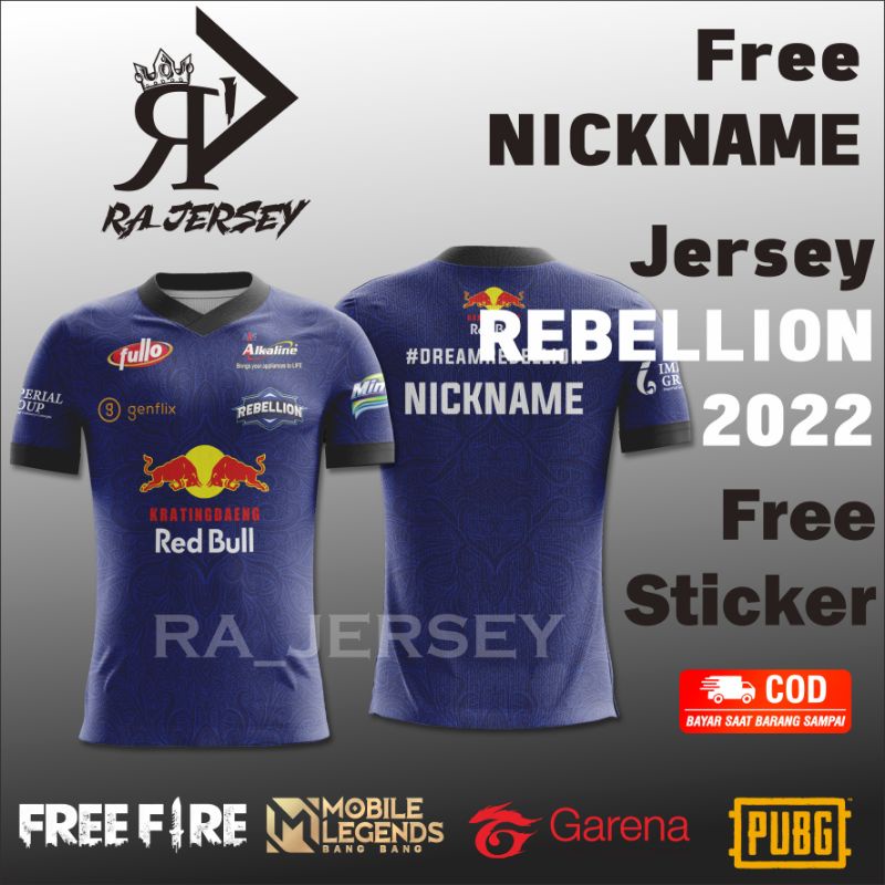 Jersey REBELLION terbaru 2022 season 9 Free Nickname