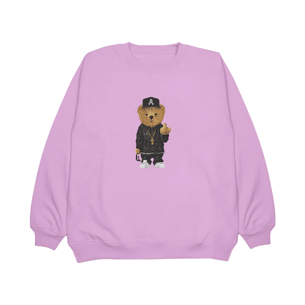 Damsshop - Crewneck Unisex ( Bear-Fuck ) Sweatshirt Bahan Halus &amp; Tebal Berkualitas