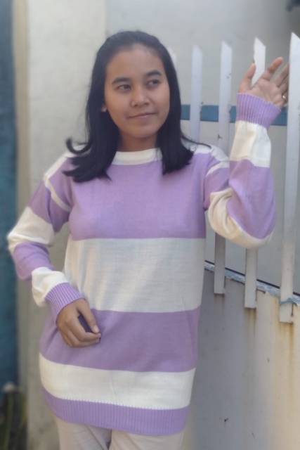 Sweater Rajut POLBES l Pakaian Rajut Wanita l Rajut Atasan Wanita l Rajut Murah l Rajut Oblong