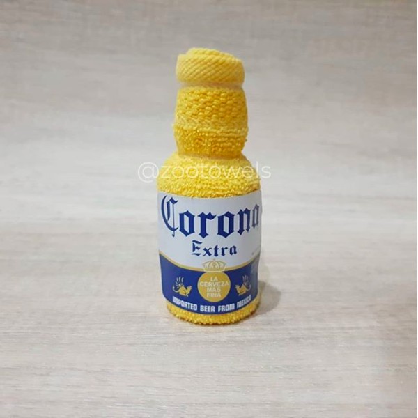 souvenir boneka handuk botol handmade, folding towel bottle (tanpa packing)