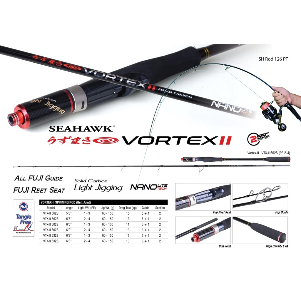 Rod SEAHAWK VORTEX II LIGHT JIGGING