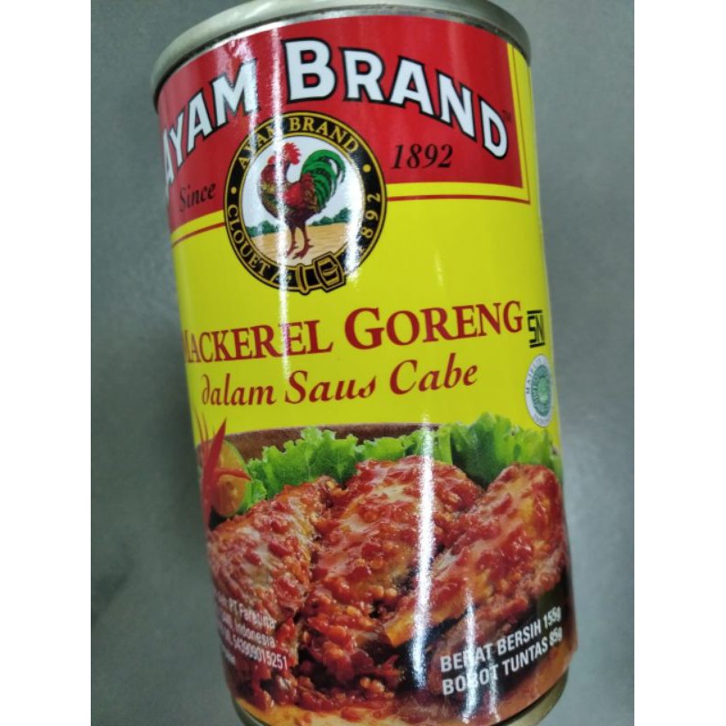 

ayam brand mackerel goreng salam saus cabe 155g