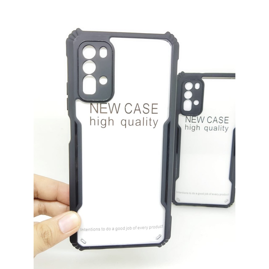 Anti Shocking Redmi 9T 6.53 Inch Hardcase Fusion List Hitam Acrylic Case