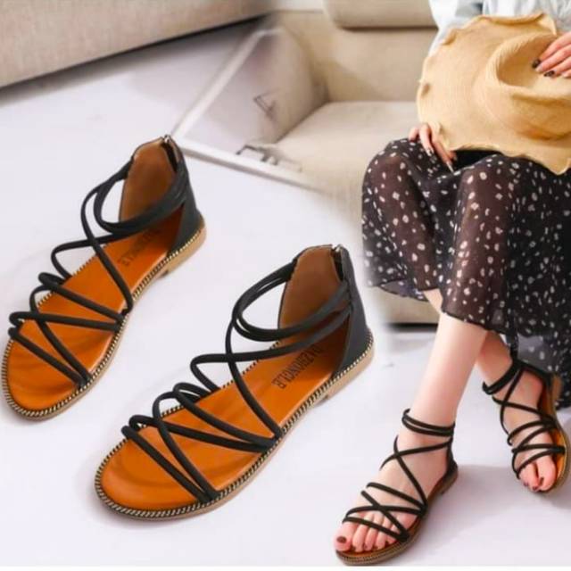  Sandal  flipflop cantik  wanita model lilit tali  terbaru 