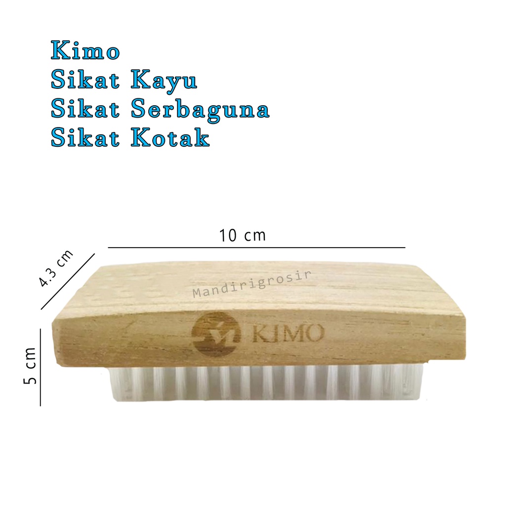 Kimo*Sikat Baju*Sikat kayu*Sikat Serbaguna*Sikat kotak*Uk.10x4.3cm