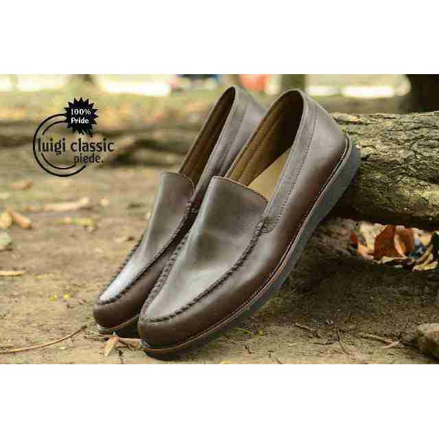 SEPATU PIEDE LUIGI H CLASSIC BROWN KULIT