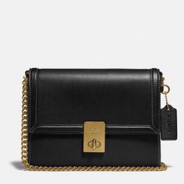 Coach Hutton Shoulder Bag brass black