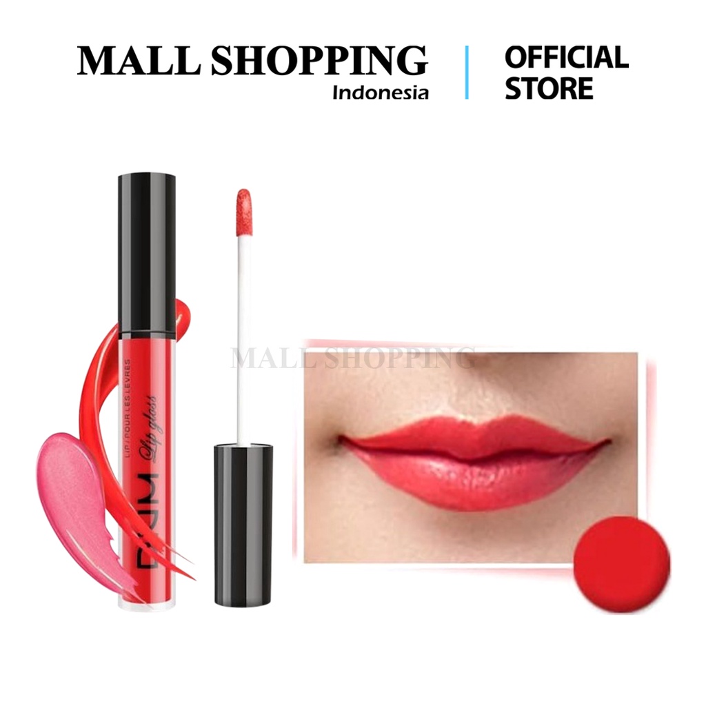 (COD) LIP GLOSS GLITTER LIP CREAM SHIMMER LIPSTICK ANTI AIR #BM 002001 WATERPROOF