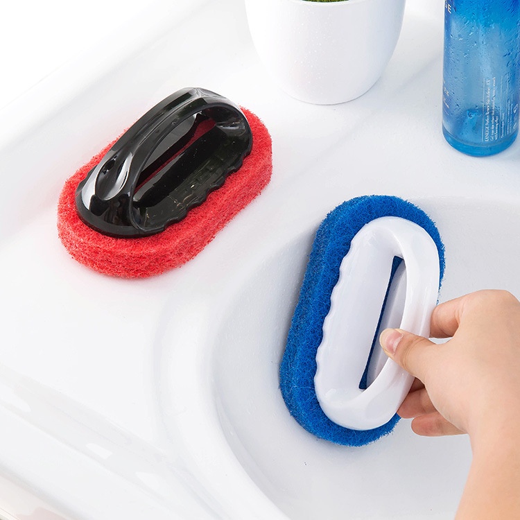 [1pc Multifunctional Kitchen Sponge Brush][Strong Decontamination Kitchen Cleaning Brush][ Cups Pot Bathroom Tiled Brush]