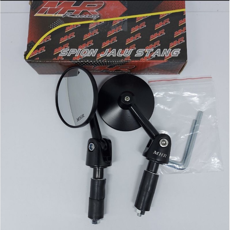 Spion jalu bar end MHR kaca bulat cembung