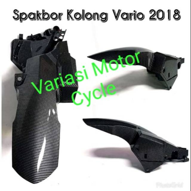 spakbor kolong vario 150 2018 full carbon nemo / spakbor belakang kolong vario 125