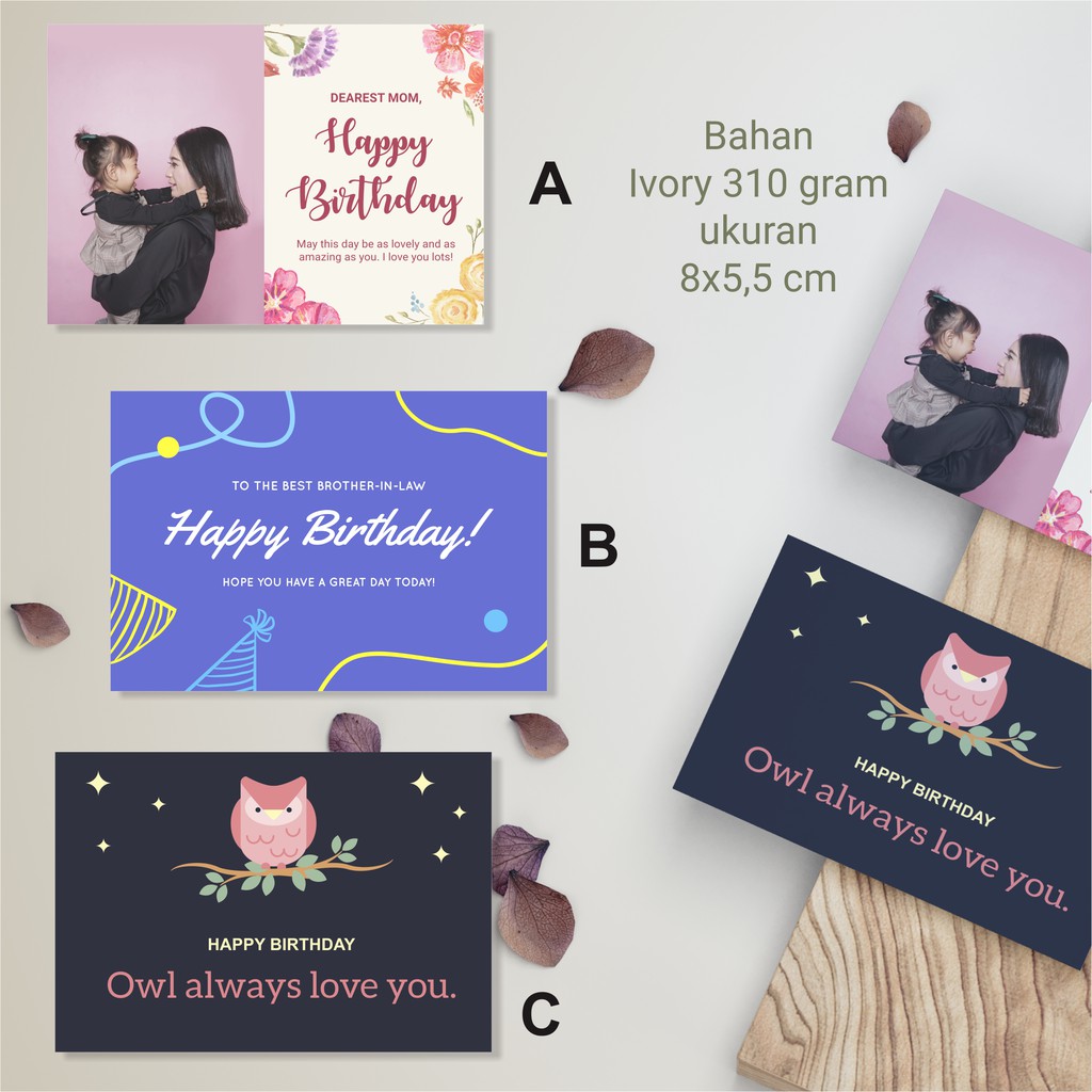 Jual Kartu Ucapan/Hang Tag untuk Ulang Tahun, Happy Birthday Dewasa