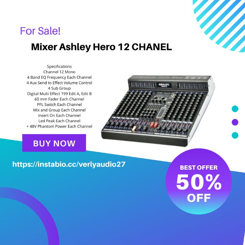 mixer Ashley 12 chanel Mixer Ashley Hero 12 Channel Original