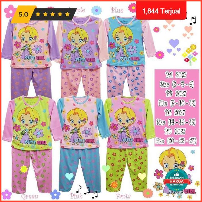 Piyama Anak / Piyama Anak Usia 9 12 Tahun / Baju Tidur Anak Perempuan - 7-8 Tahun