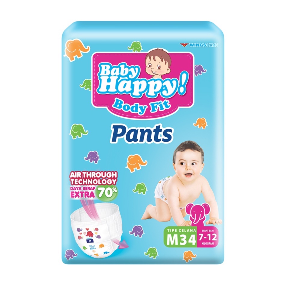 BABY HAPPY PANTS [S40 / M34 / L30 / XL26 / XXL24]-BH M34