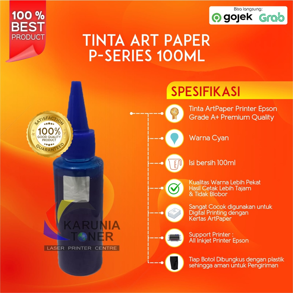 

Tinta Artpaper KOREA TERBAIK L110 L210 L350 L800 L1300 L1800 L365 L310 L360 L220 L565 L120 L355 P-SERIES 100ml Cyan