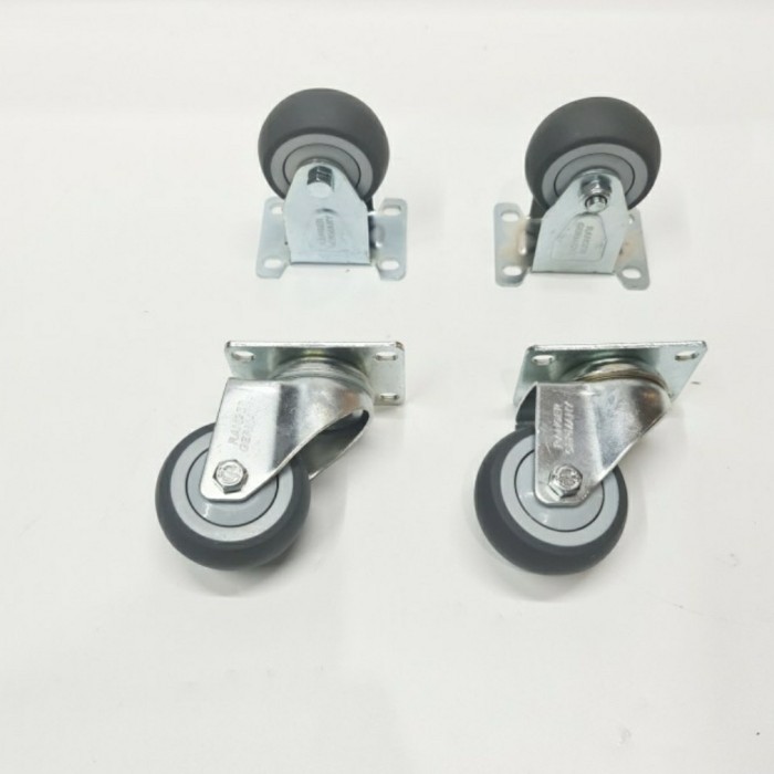 Roda Trolli Etalase Lemari Karet 3 inch
