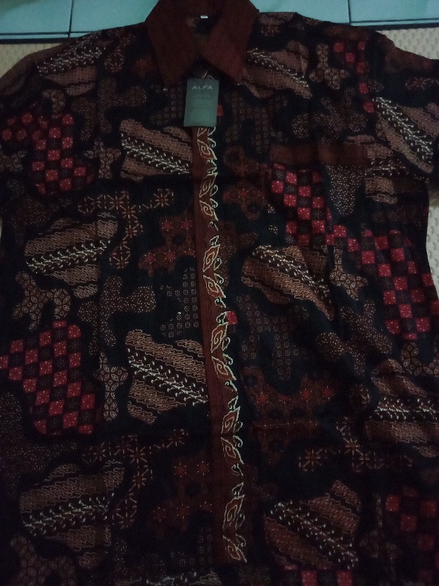 Blouse Batik Wanita Motif Kawung Biru